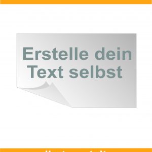 Klebeschrift (selbst gestalten)